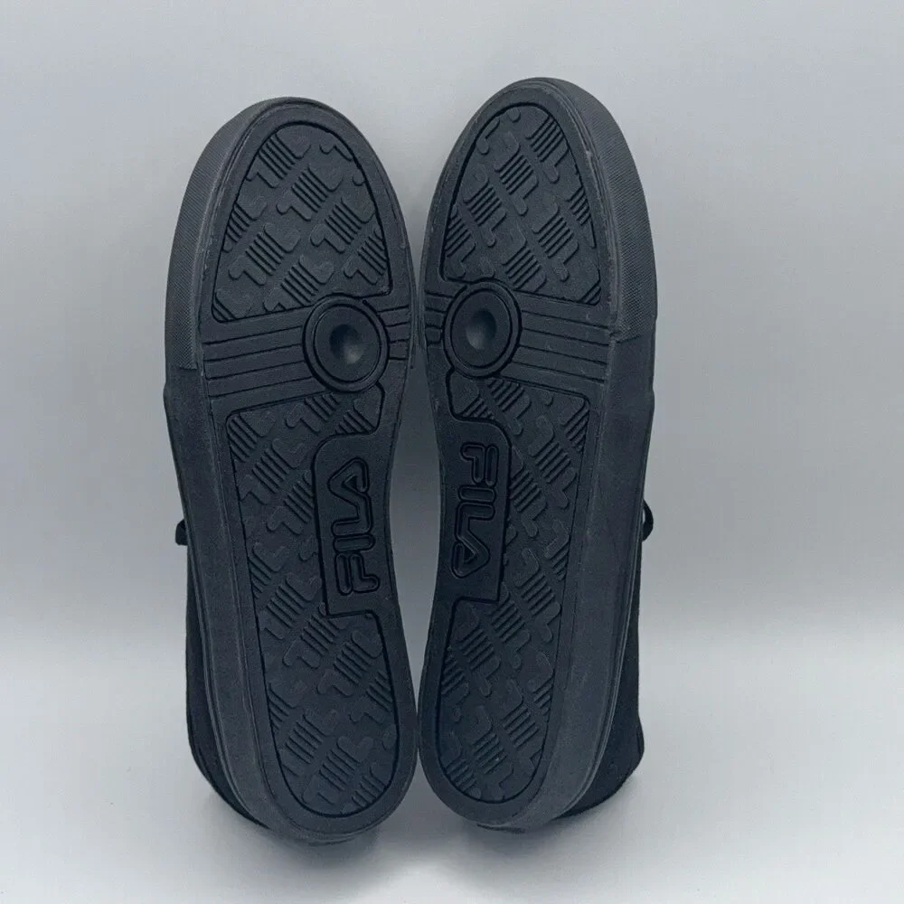 Fila Women's Classic Canvas Sneakers Black Low Top Athletic Shoes Size 7.5 US - Picture 6 of 8